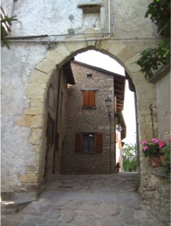 The lower village of the Castle of Montecuccolo